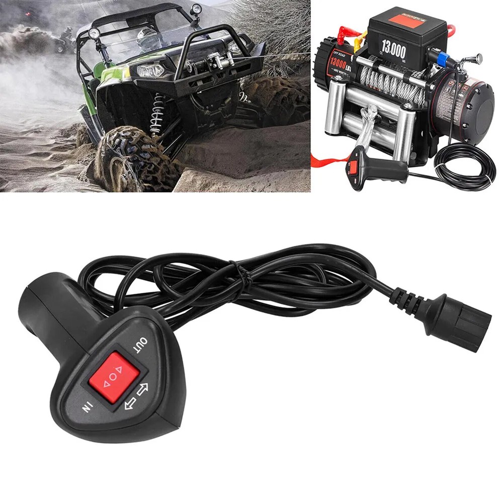 9.2ft Cable Universal Electric Winch Remote Control Controller Winch Corded Hand