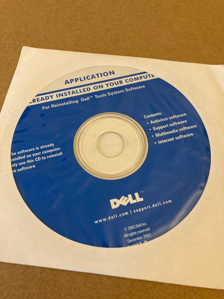 Dell Tools System Software Program (2003 CD-ROM Disc)
