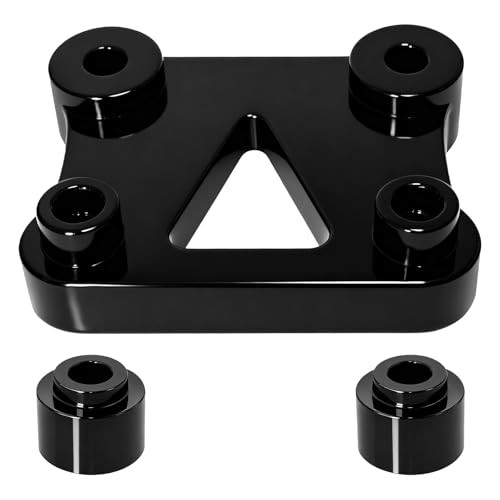 Black Handlebar Riser Pull Back Plate Bracket Handle bar Displacement Adapter