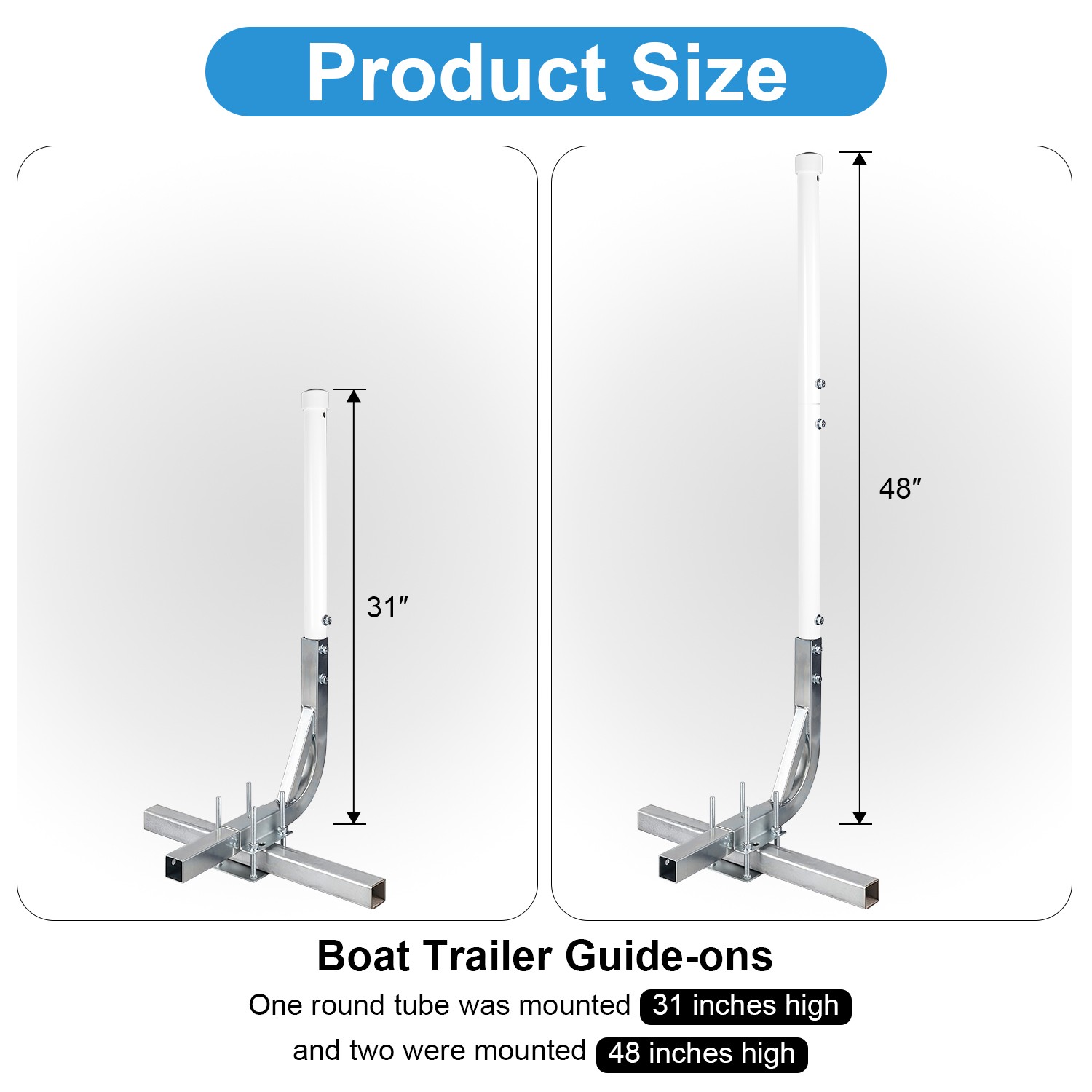 Boat Trailer Guide 31"-48" Adjustable Design, Boat Trailer Guides Poles Kits