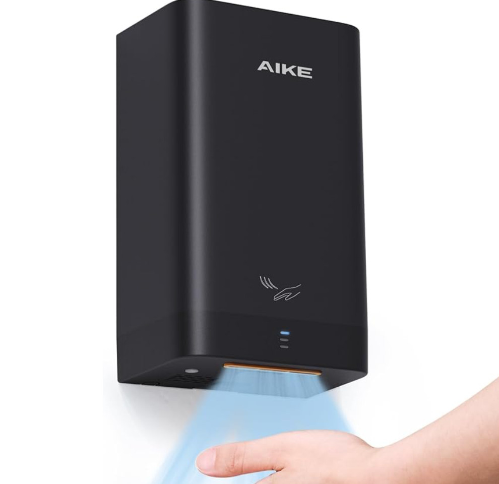 AIKE AK2822 Compact Bathroom Automatic Hand Dryer 110v