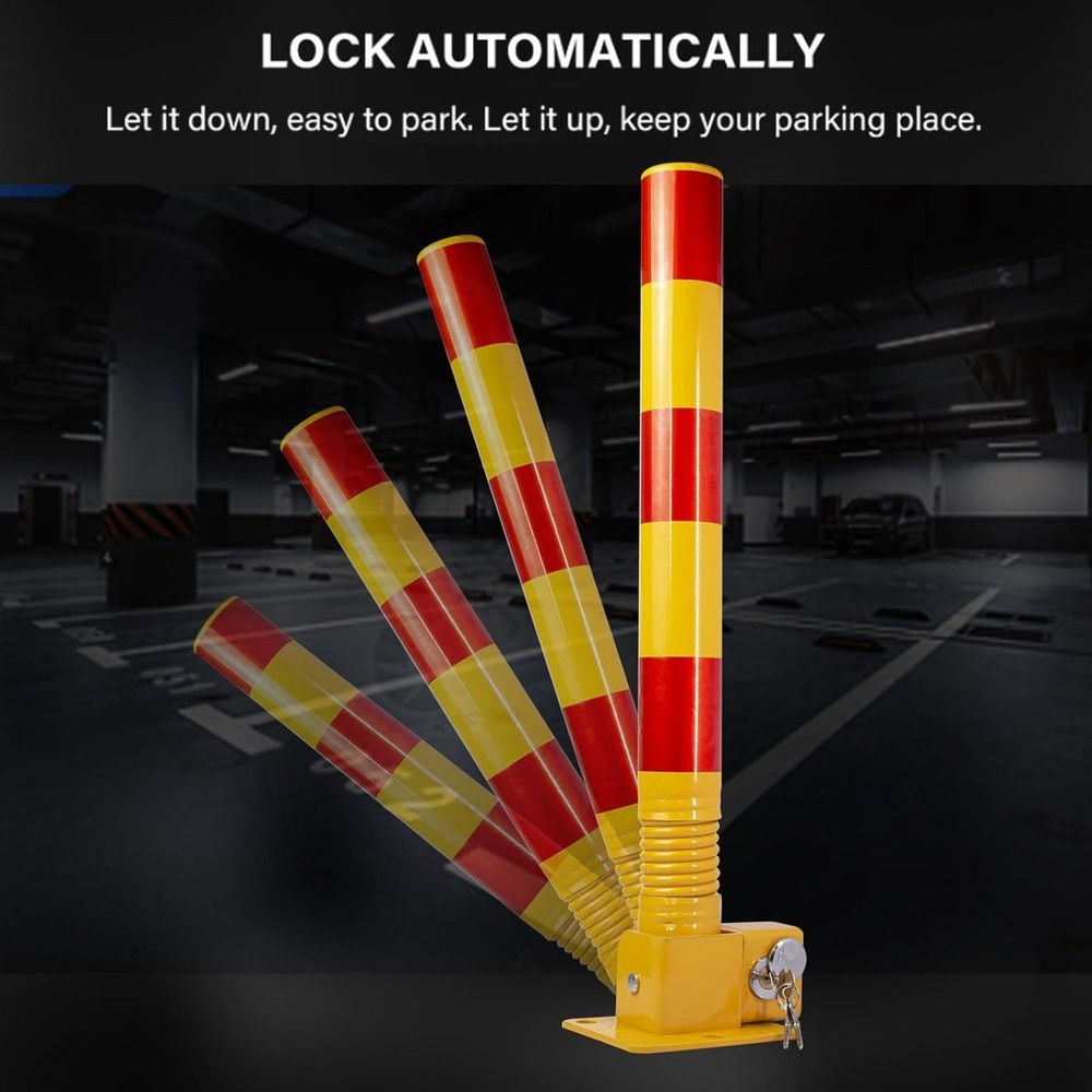Vechkom Folding Parking Post Parking Barrier **NEW**