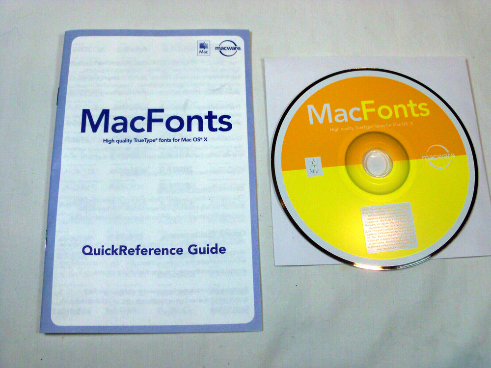 MacFonts by Macware Platform : Mac OS X