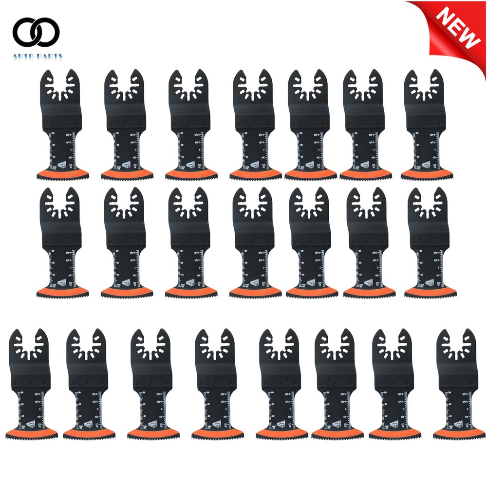 50Pcs Quick Release Multi Tool Titanium Curved Edge Oscillating Tool Blades