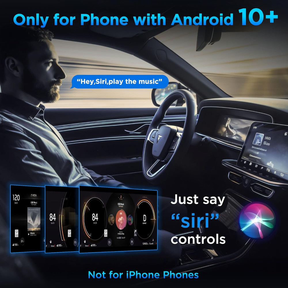 Android Auto Wireless Adapter for Factory Wired Android Auto-Instant Connection