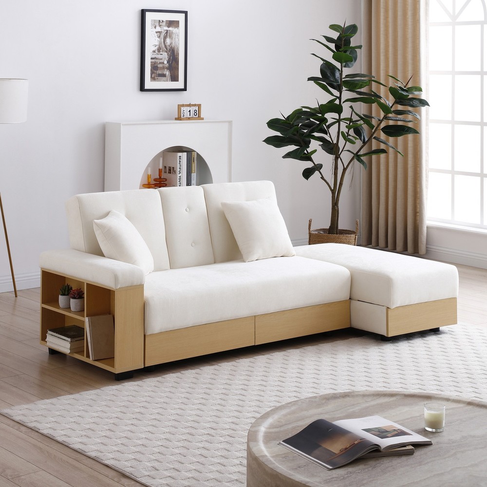 Convertible Sleeper Sofa Couch,Multifunctional Double Folding Sofa Bed,Storage