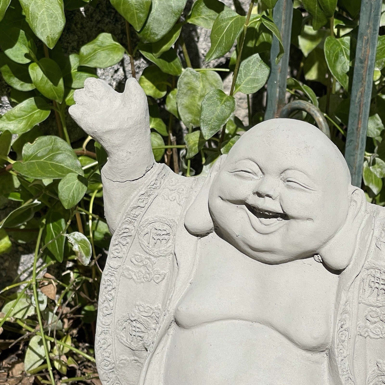 Hotei Buddha Statue Cement Concrete Stone Outdoor Garden Decor