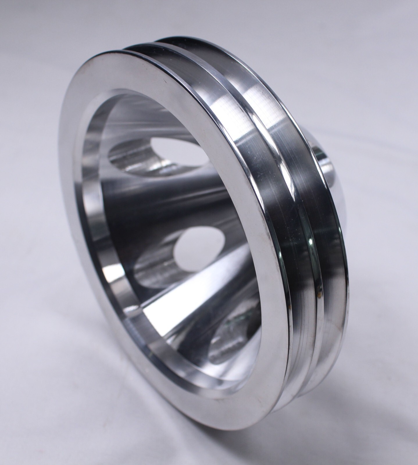 SB Chevy Water Pump Pulley SHORT 2 Grooves Double SWP SBC 350 383 400 Aluminum