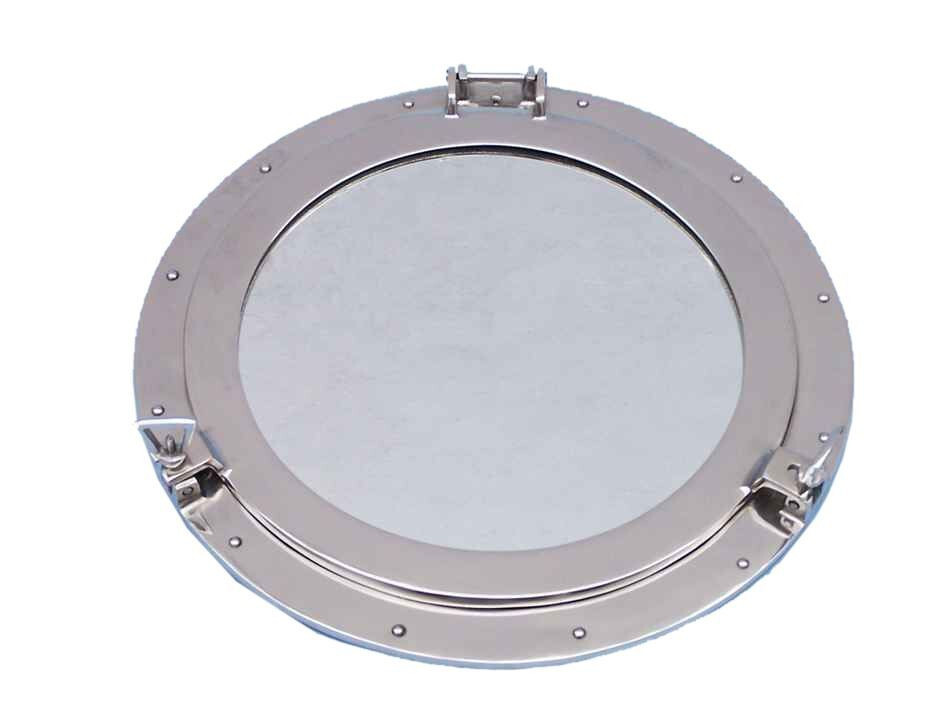 Chrome Decorative Ship Porthole Mirror 24"