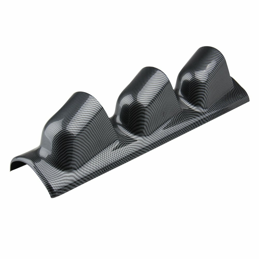 2" 52mm LEFT HAND DRIVE Pod A Pillar Triple 3 Hole Mount Gauge Holder Carbon
