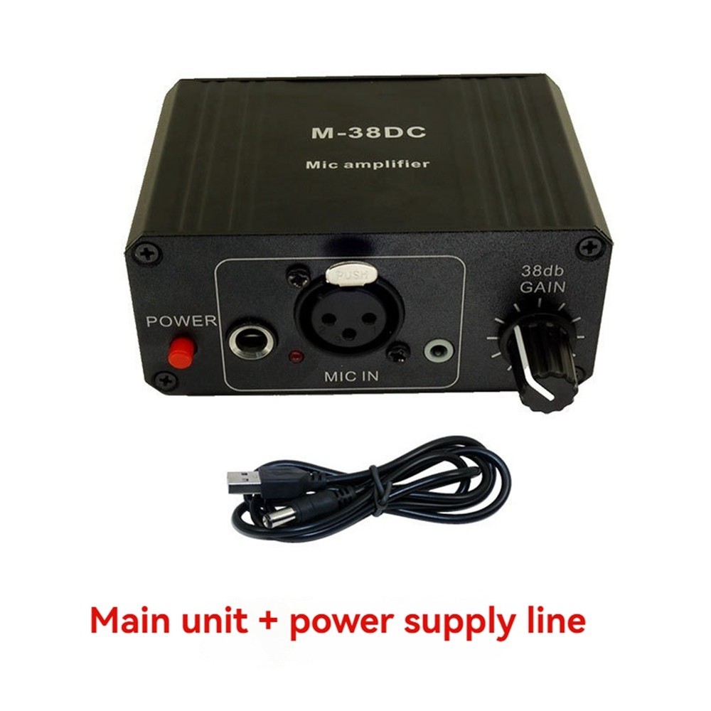 Protable Microphone Preamp High Gain 48V Phantom XLR Output Mic4734