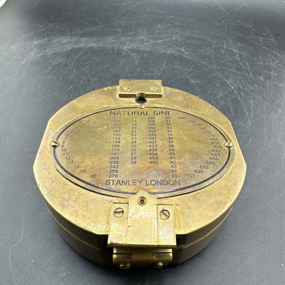 NAUTICAL STANLEY LONDON BRUNTON COMPASS SOLID BRASS NATURAL SHINE