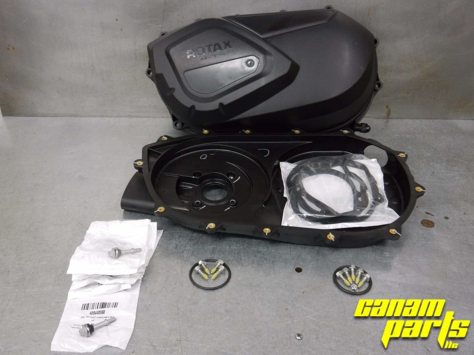 Can Am Outlander Renegade CVT Clutch Belt Cover and Back Plate Update Kit