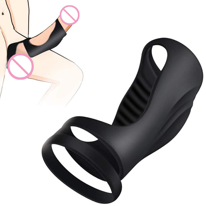 Penis Extender Enlarger Sleeve-Ring-Reusable Condoms Delay Ejaculation for Men
