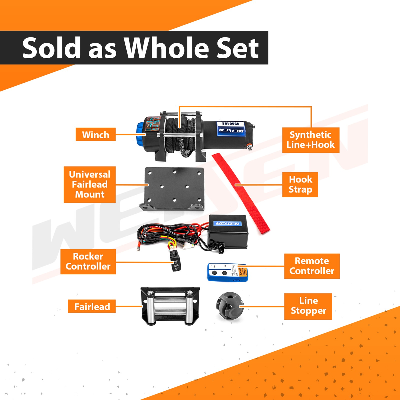 UTV 4500LB Winch Mount Kit For Polaris Ranger 500 570 800 (Mid-Size) 2011-2021