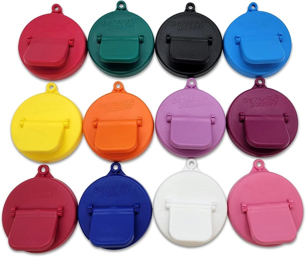 4 Pack Reusable Soda Can Savers Pop Drink Covers Lid Protector Spill Free Bottle