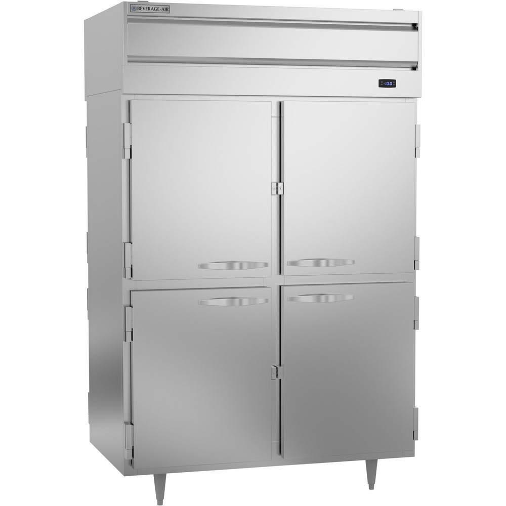 Beverage Air PFD2HC-1AHS 52" Two Section Pass-Thru Freezer w/ 8 Solid Half Do...