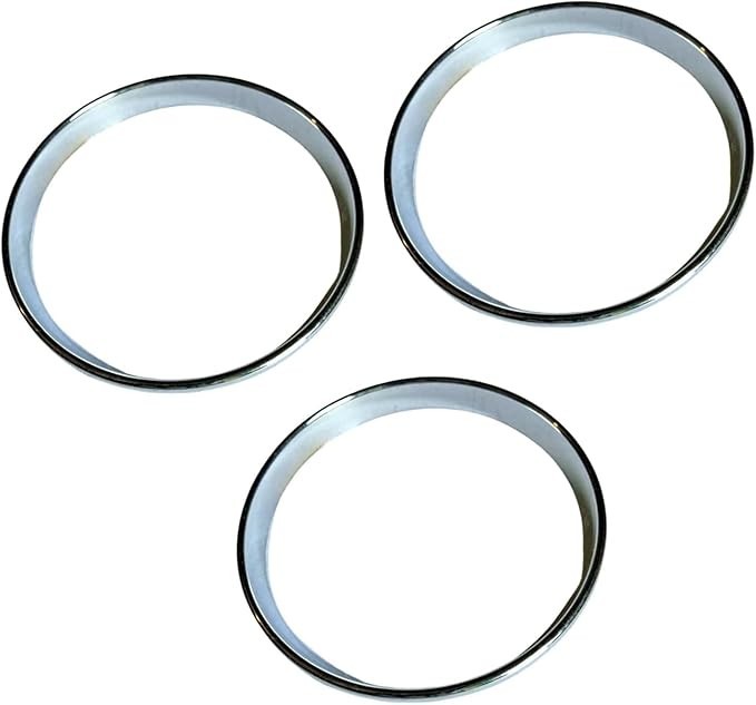 Binnacle Bezel Chrome Set 3pcs for Austin Rover Mini Dash Clock Cluster
