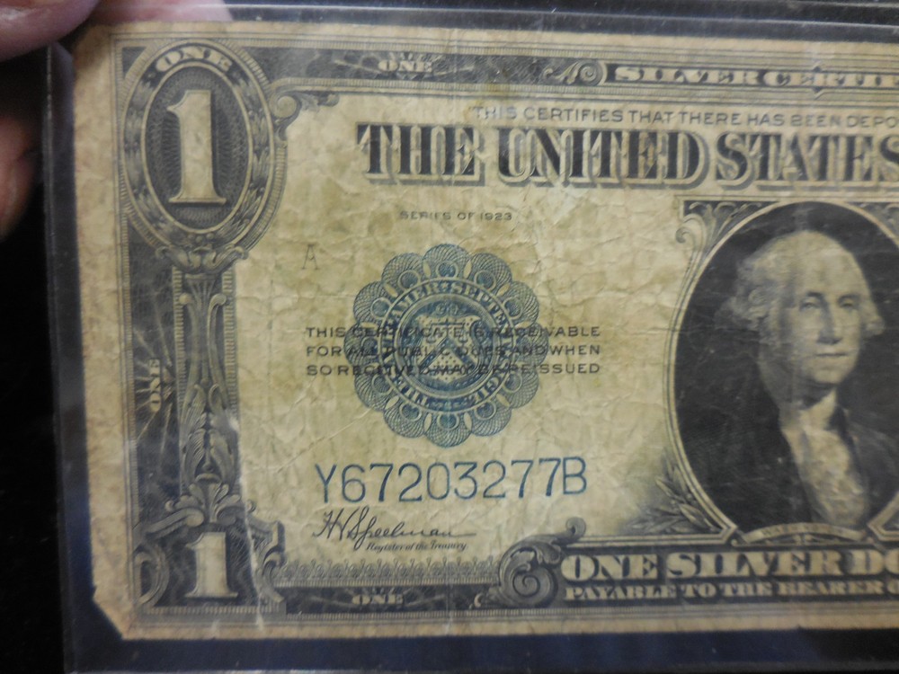 1923 $1 ONE DOLLAR ” SILVER CERTIFICATE LARGE SIZE NOTE