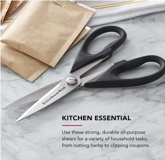 Kitchen Shears 8.72"" Stainless Steel Scissors Black