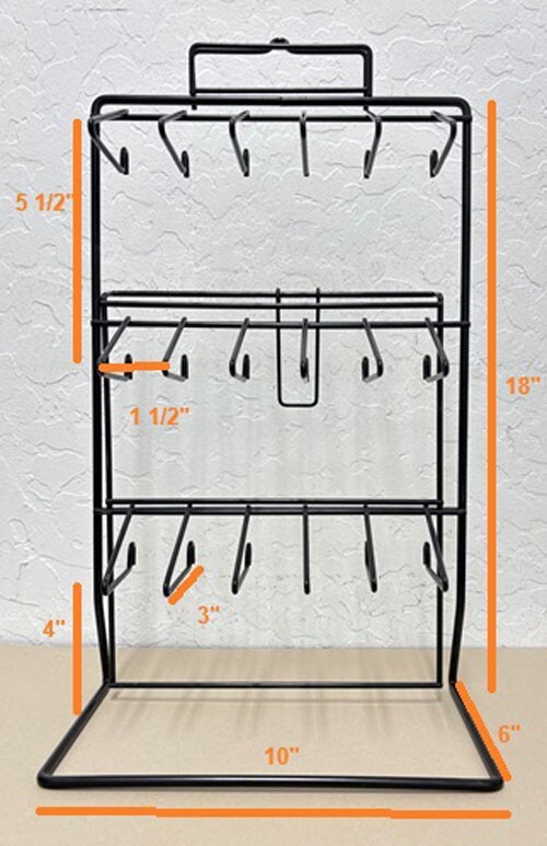 Multiply Functional Counter Display Rack/Stand (Black) for Key Chains