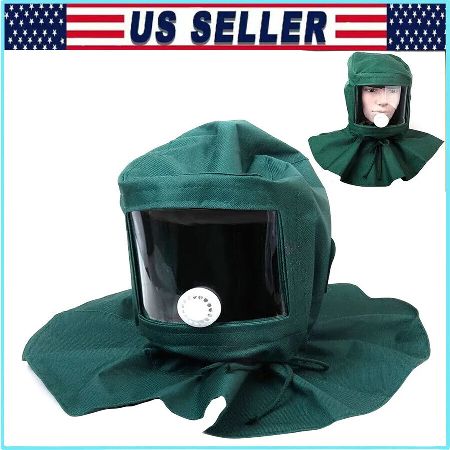 Sand Blasting Hood Cap Anti Wind / Sandblaster Tools Dust Protective Face Shield