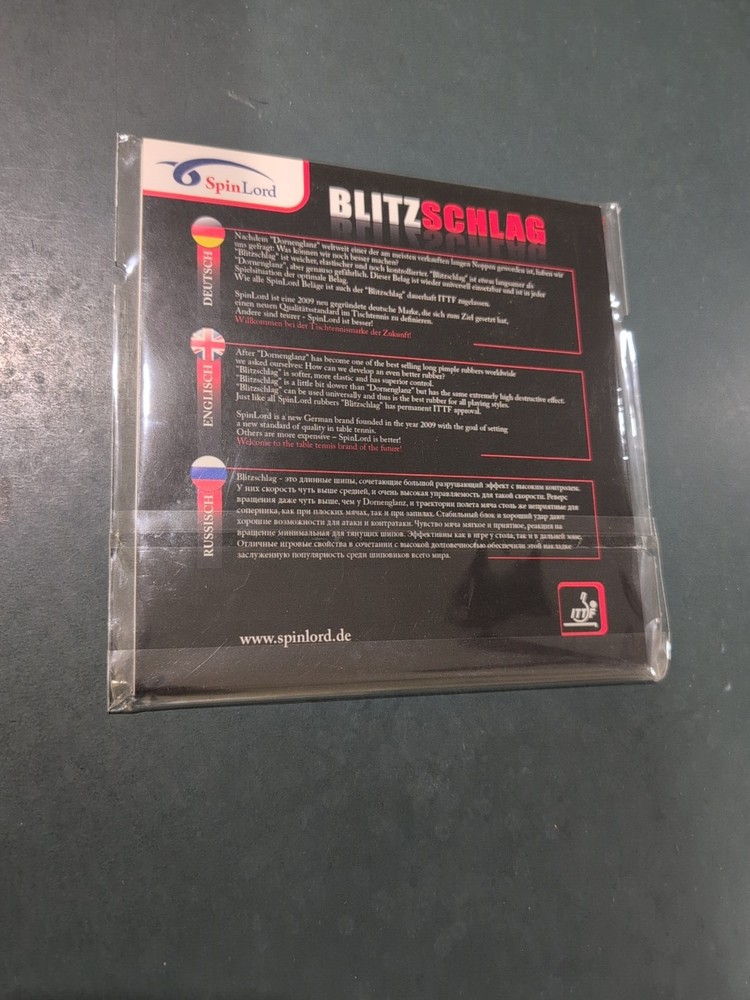 Spinlord Blitzschlag Long Pip Ox Red Rubber