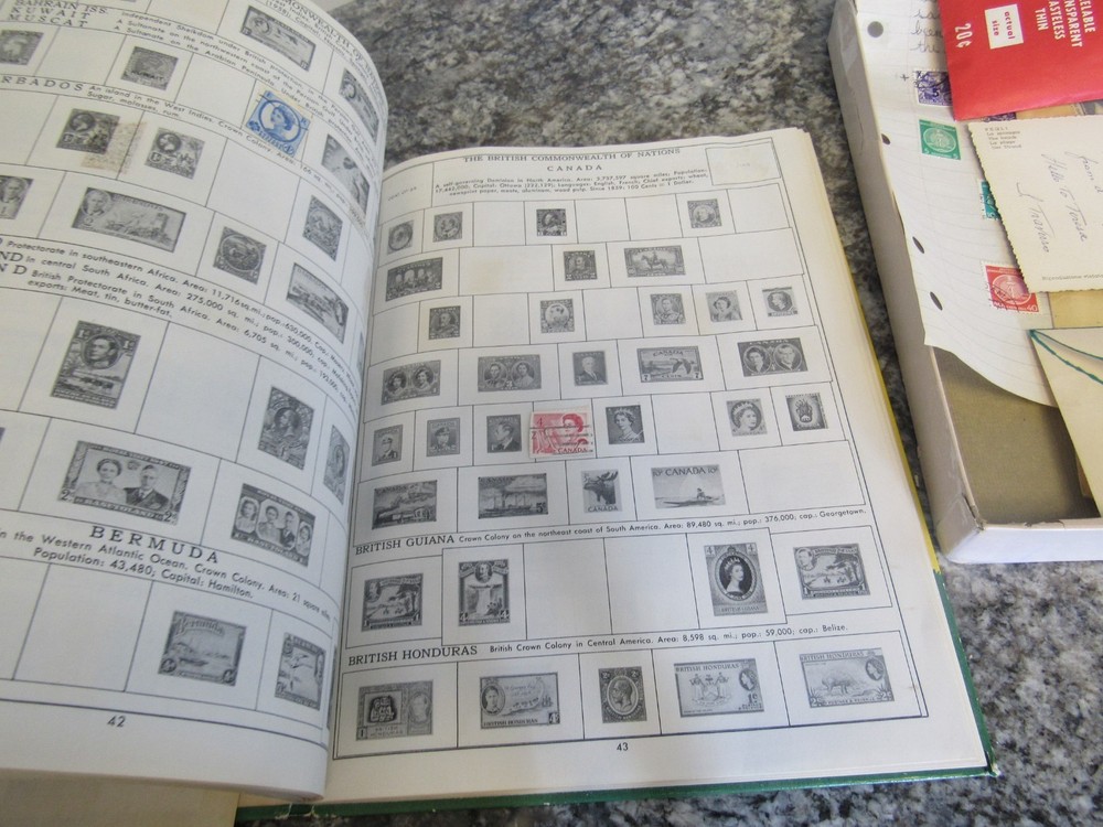 My First Stamp Album Vintage 1960 Minkus Publications Includes Many Stamps