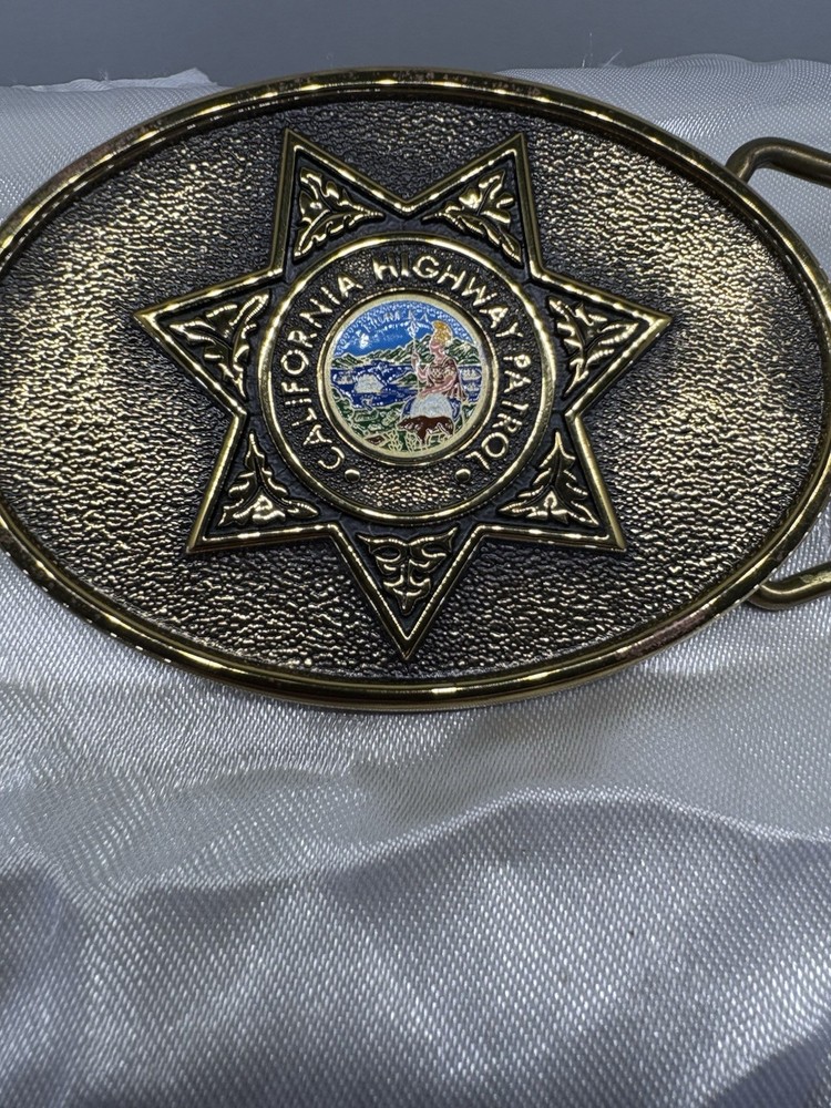 Vintage CHP Obsolete Solid Brass Belt Buckle