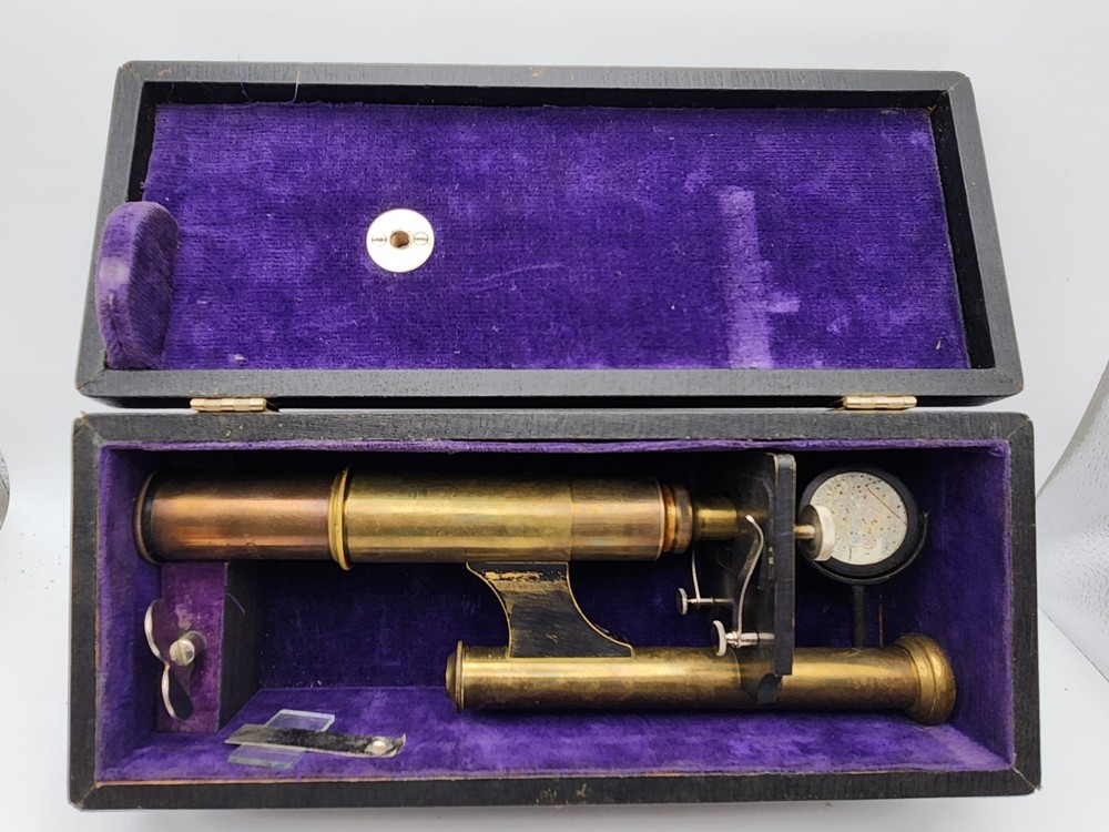1900s 'Simplex' compound monocular microscope by Gundlach-Manhattan Optical Co