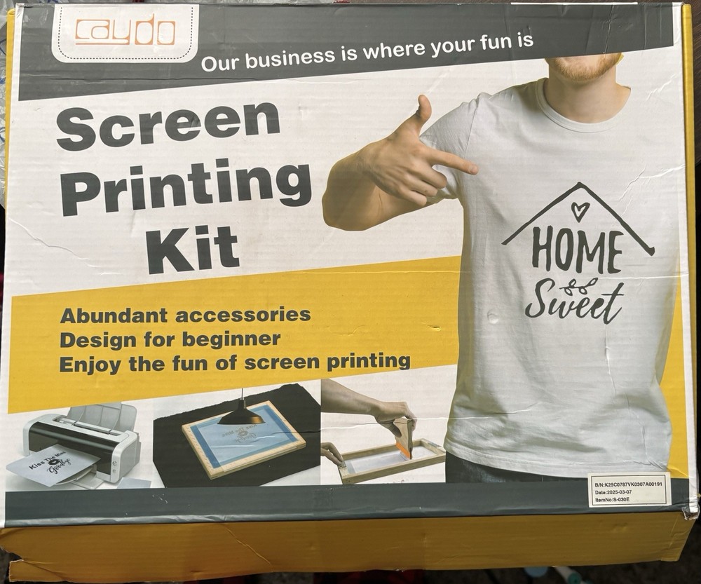 Screen Printing Frame and Kit 3 Pack Screen Printing Frames used once