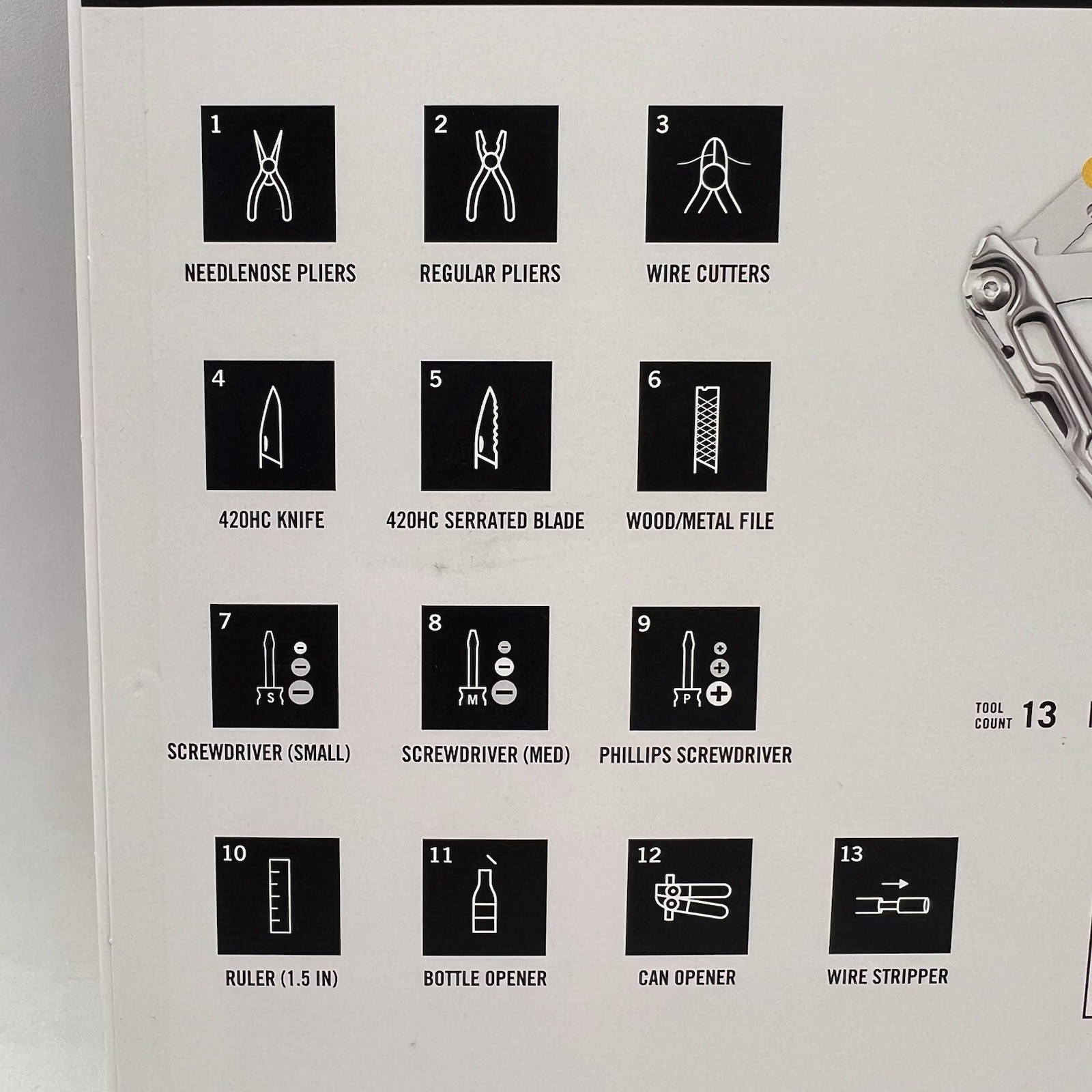 Leatherman Bolster Multipurpose Tool Nylon Sheath Stainless 13 Tools in 1 New