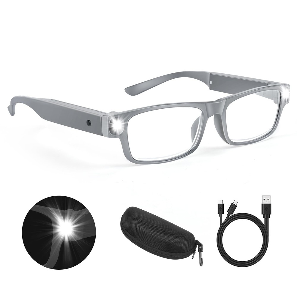 200% Magnifying Glasses with Light,USB Rechargeable Lighted Magnifying Eyewea...