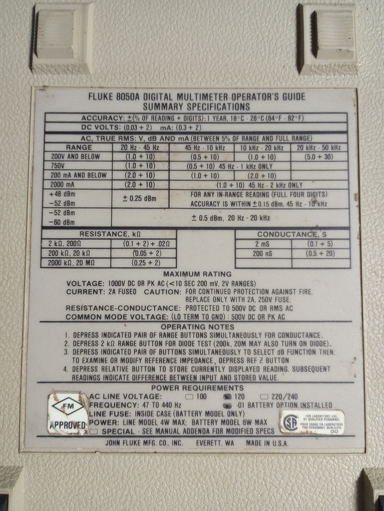 8050A - Fluke Digital Multimeter - Used