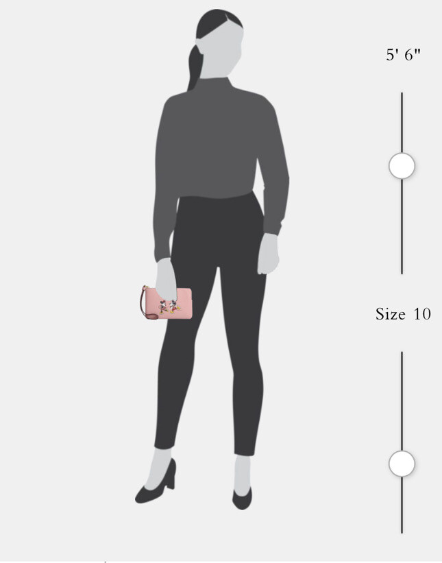 NEW Disney x Coach Corner Zip Wristlet Ice Skate Motif Mickey and Minnie Mouse