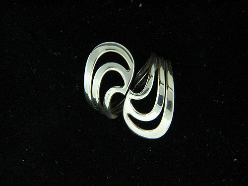 Sterling Silver Ring Adjustable Swirl Ladies Ring