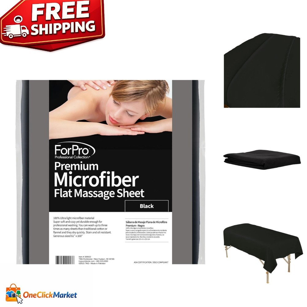 Durable Microfiber Massage Sheet - Quick-Drying & Stain-Resistant, 61" x 100"