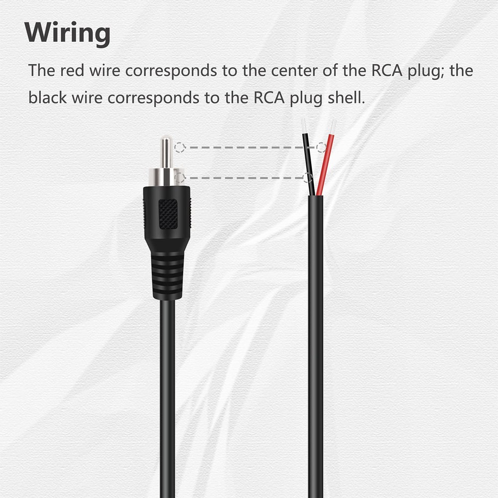 Bolvek 4 Pack RCA Male to Speaker Wire, Plug Adapter Connector Black
