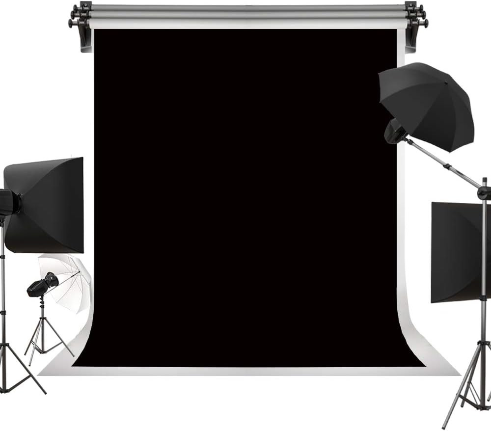 5Ft×7Ft Solid Black Backdrop Portrait Background for Photography Studio
