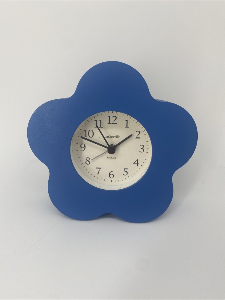 90’s Blue Baskerville Flower Clock