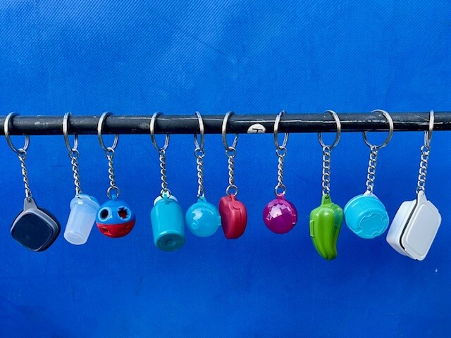 Tupperware Collection keychains Shaker, Jar, Choper, Freezer, Container HeartNew