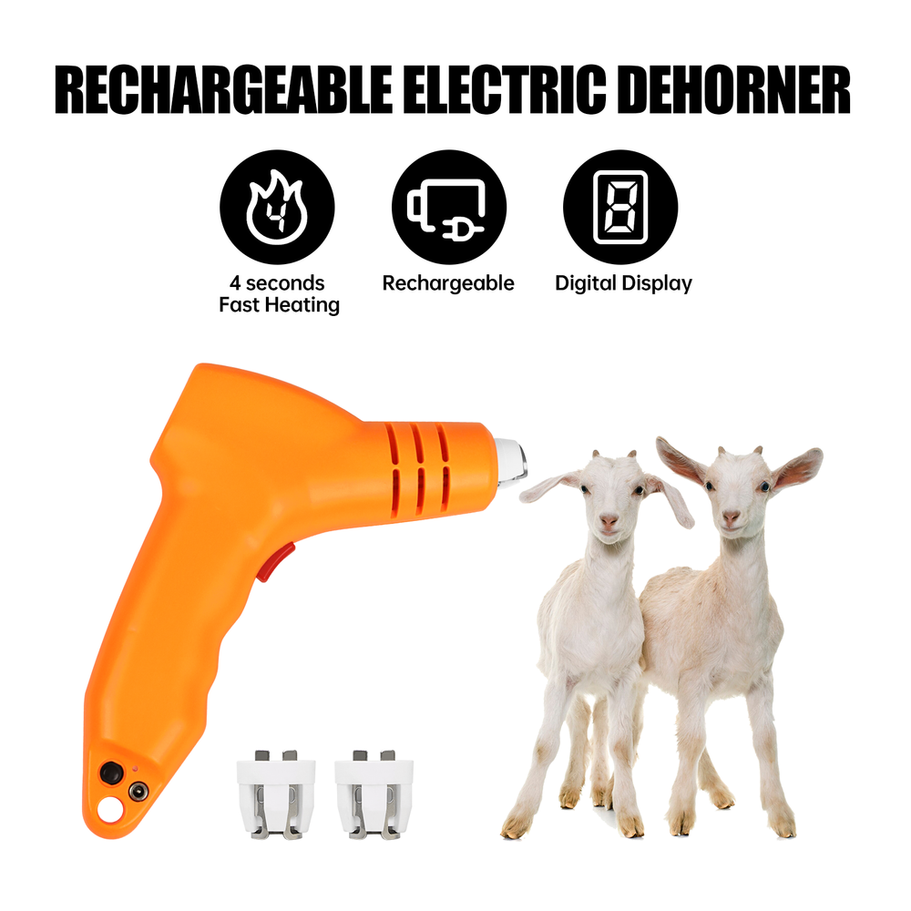 Rechargeable Calf Electric Dehorner Fast Heating Cattle Dehorning Tool 3/4 Tip
