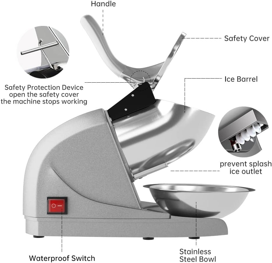 #1 Máquina de hielo raspado trituradora de hielo eléctrica de 380 W - NEW