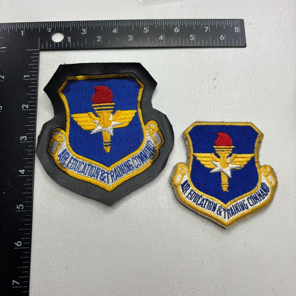 2 Patches US Air Force AIR EDUCATION TRAINING COMMAND Patch Lot (Diff Sizes)00.2