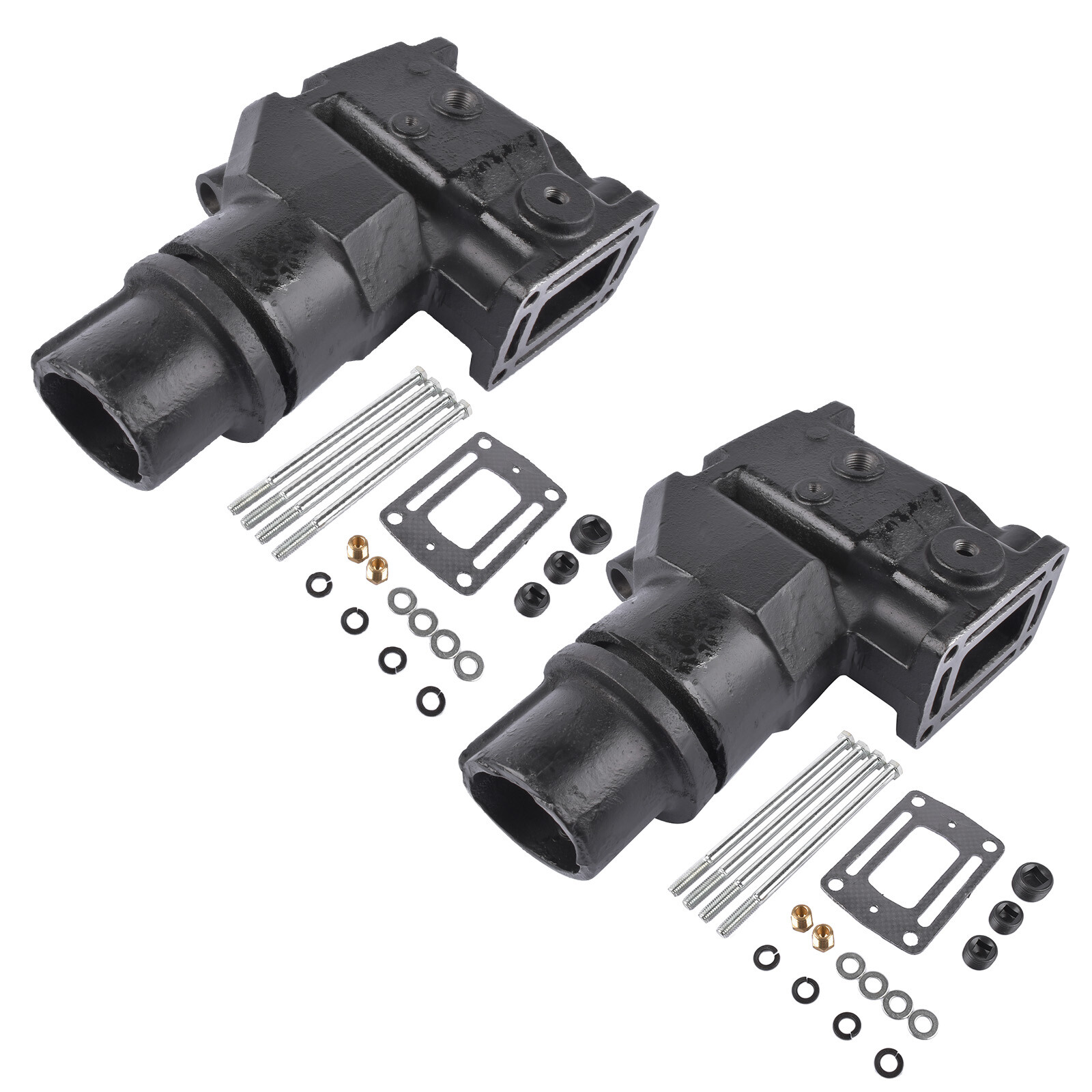 For V6 V8 Volvo Penta 2x Exhaust manifold Riser Elbow OMC 4.3 5.0 5.8 L 350 NEW