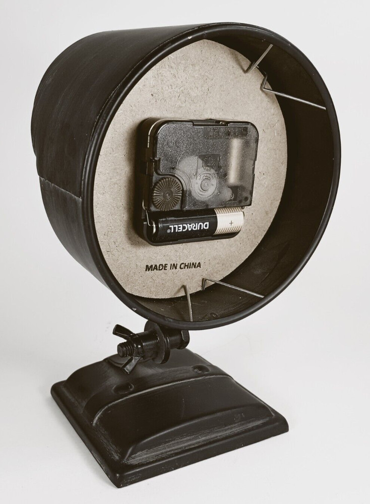 Black Vintage Headlight Tachometer Clock. Mancave.