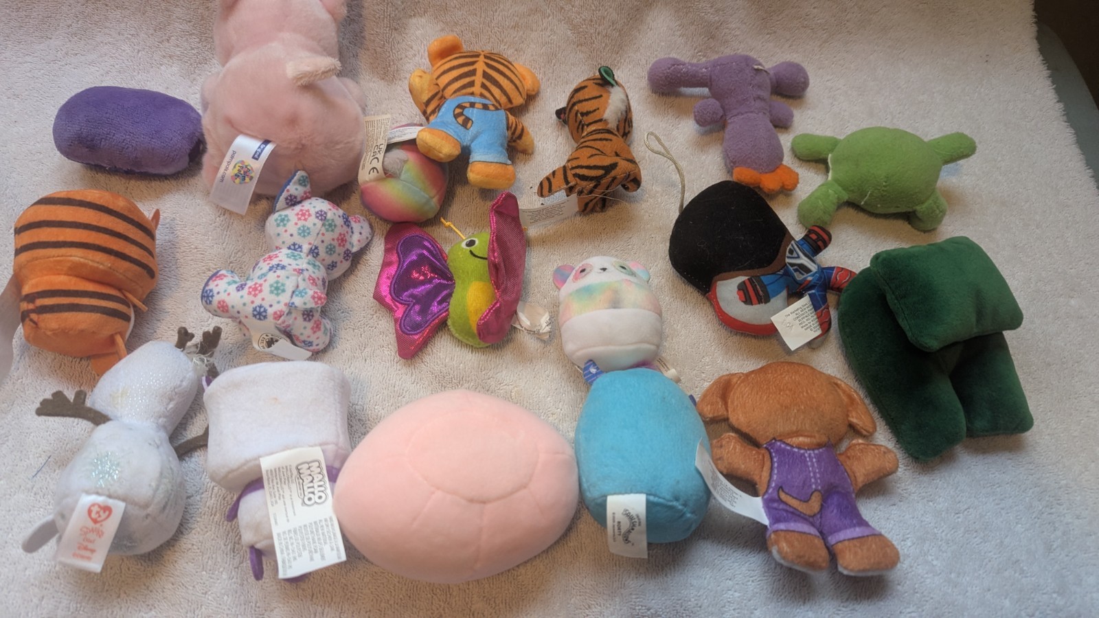 Plush Stuffed Animals Mixed Lot Of 18 Plush Miniature 6in