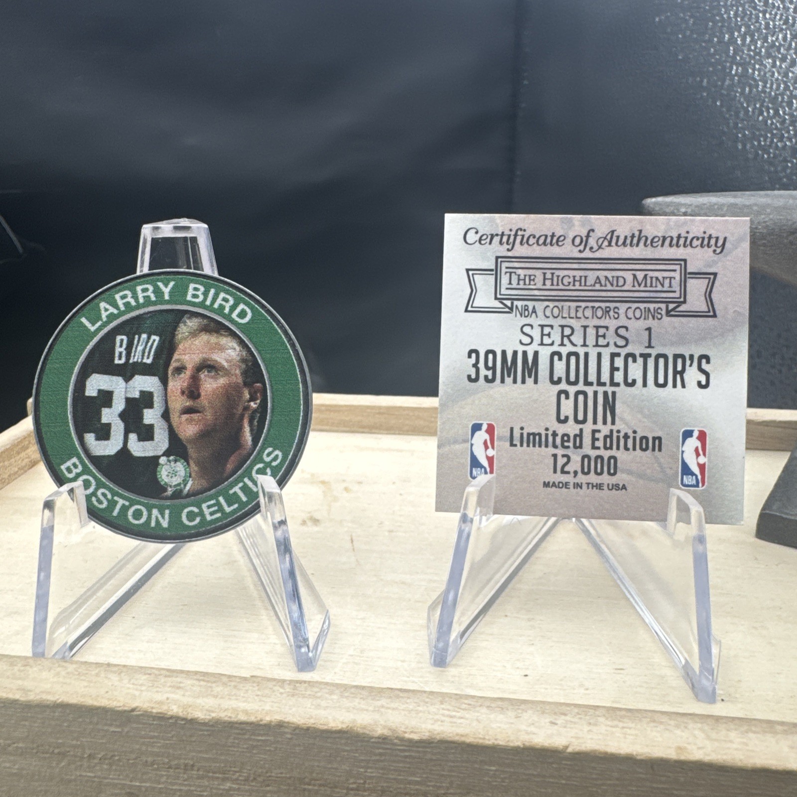 2022 NBA Collectors Coin-  Series 1 - Larry Bird  Limited Edition /12000