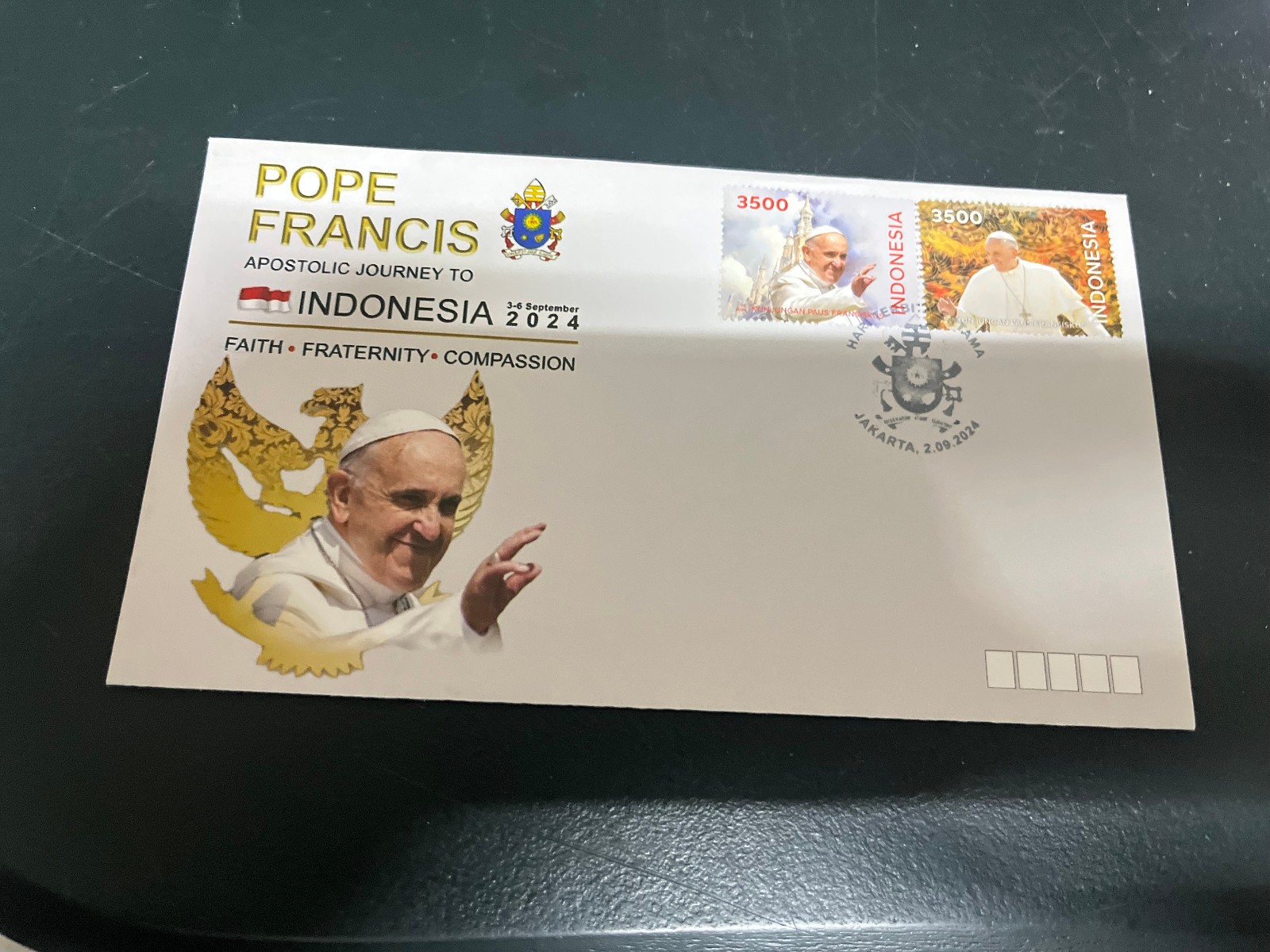 (1949) 21-12-2025 - Indonesia Pope Francis visit 2024 FDC (663 of 2000)