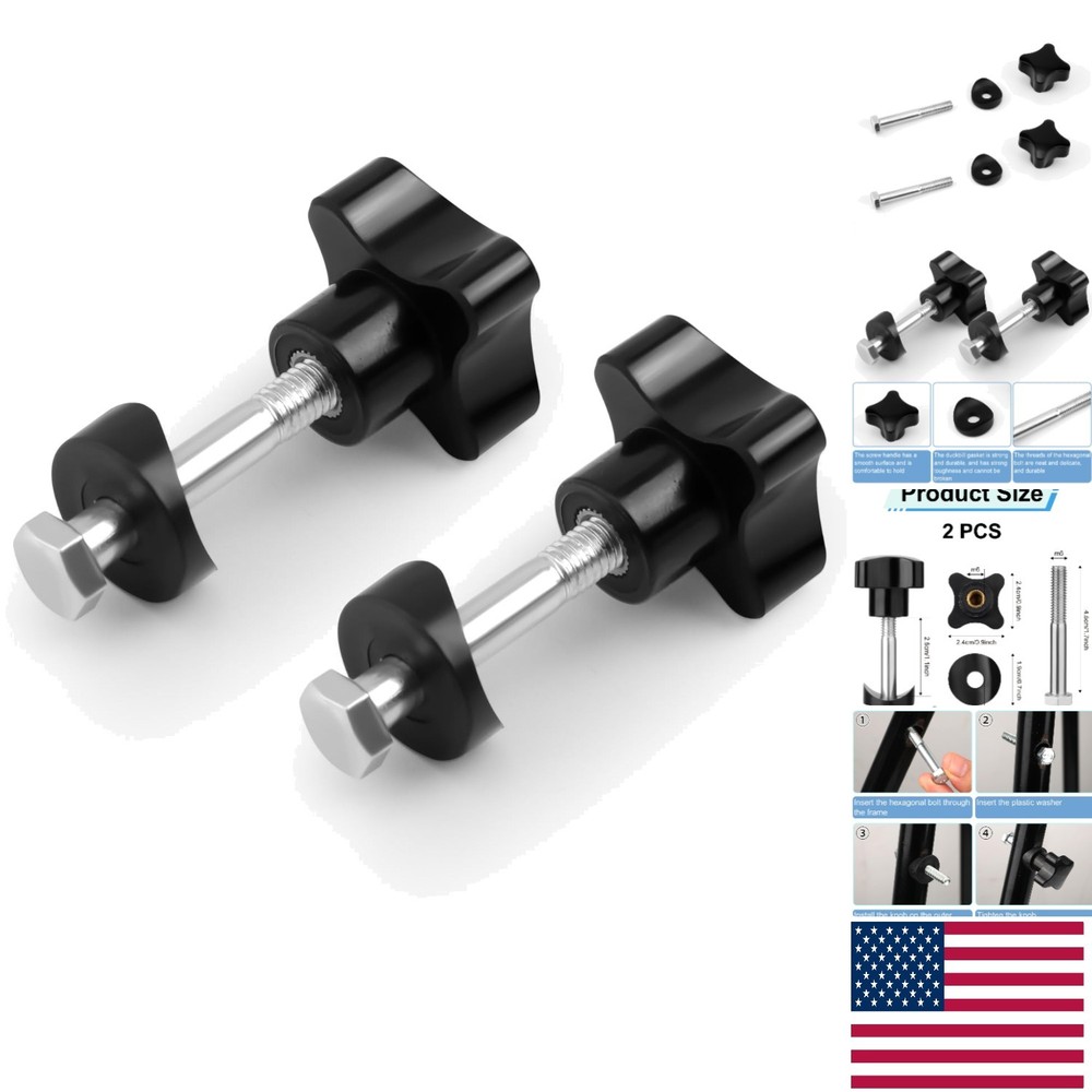 Adjustable Rollator Walker Knobs - 2 Sets with Screws and Washers Included